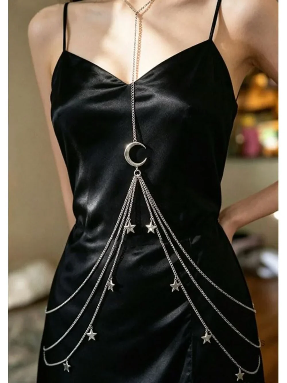 Gothic Punk Skull Waist Chain Body Chain Layered Belt Chain